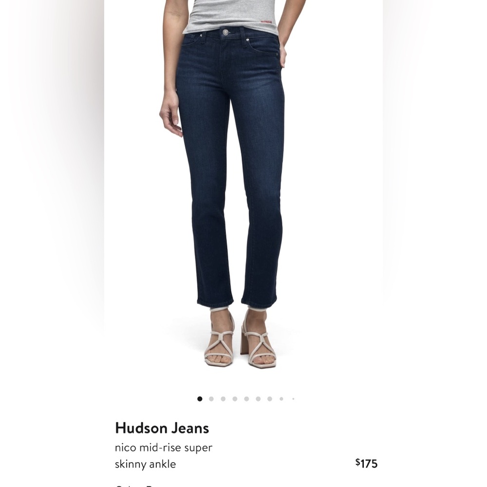 Hudson Jeans Dark Blue Nico Mid rise Super Skinny Women's Jeans size 28